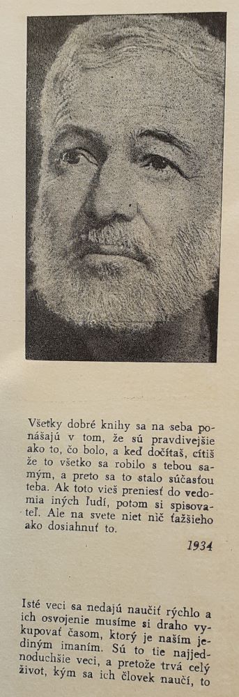 Zbohom zbraniam, ernest hemingway,