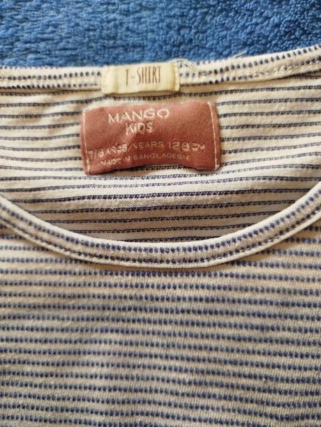 Pásikavé tričko, mango,110