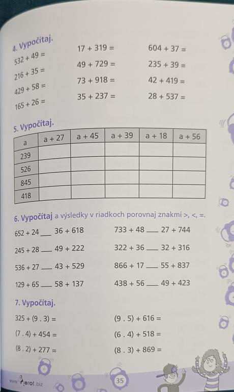 Cvičenia pre 3. ročník, sjl, mat, 