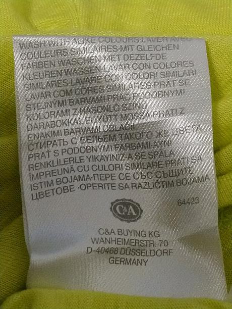 Dámsky žltý top, c&a, c&a,m