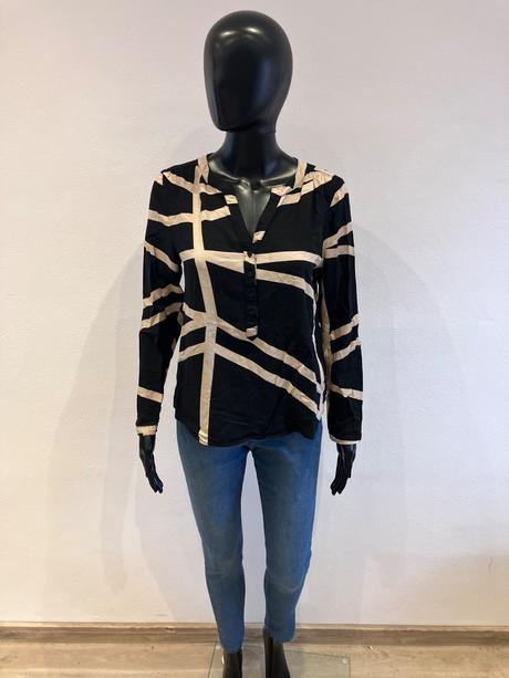 Dámska blúzka krémovo čierna street one (34), street one,xs