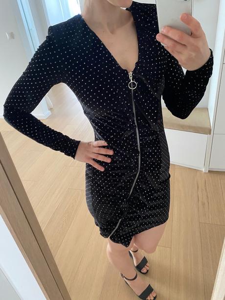 Kokteilové šaty na zips, zara,xs