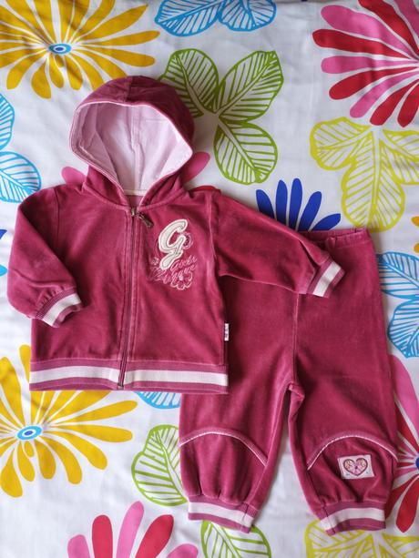 Zamatová tepláková súprava -tepláky+mikina veľ. 80, 80