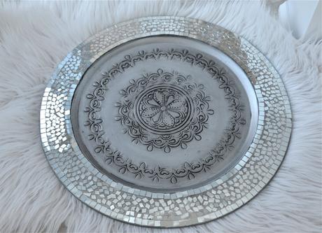 Zrkadlový kovový podnos-priemer 45cm, 