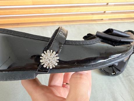 Čierne lakované balerínky veľ. 28, 28