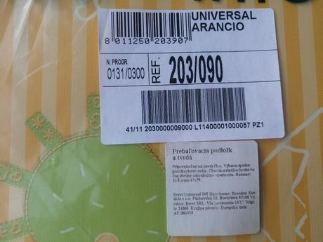 Podložka na prebaľovanie brevi 203 universal oranž,