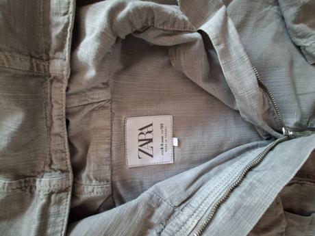 Tenká, riflová  bunda, zara,134