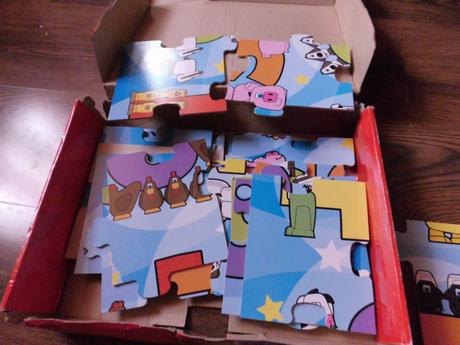 Puzzle čísla so zvieratkami,