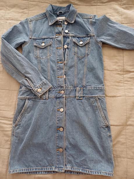 Luxusné riflové šaty ganni č.36, s