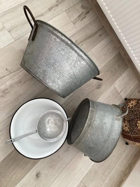 Pozinkované vandlíky, lavor smaltovaný,, 