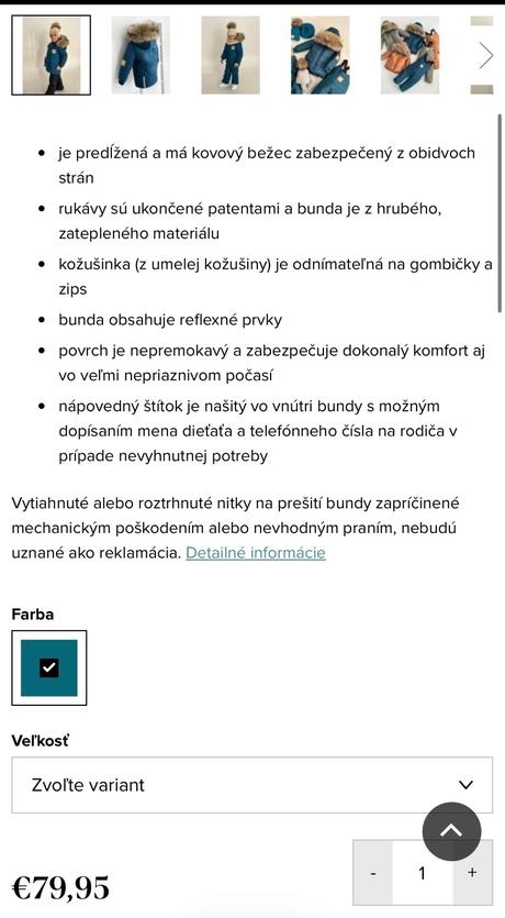 Zimná bundička, bubbe,140