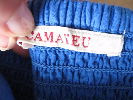 Dámske modré letné šaty, 40/42, camaieu,40