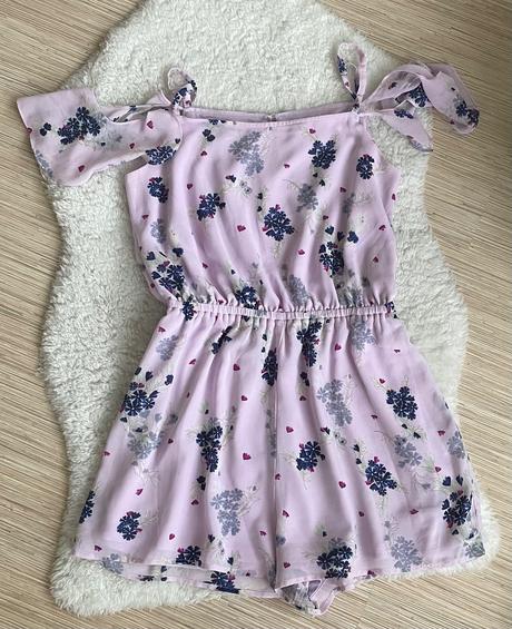 Letny orgovanovy overal s kvetmi, new look,164