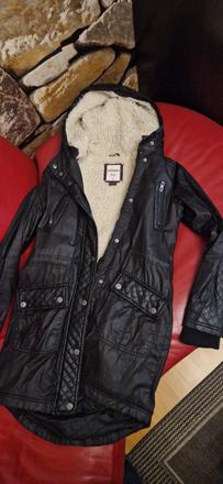 Bunda predĺžená s kožušinkou, 34