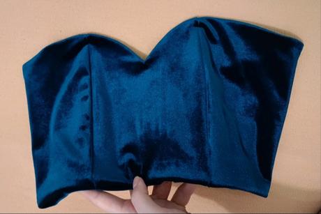 Semišový korzetový top, s