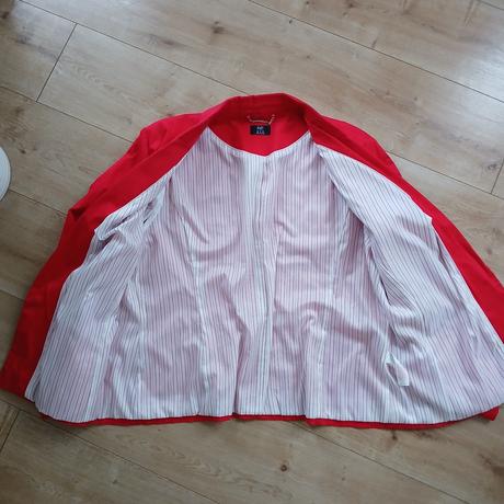 Červené bavlnené podšité sako, f&f,48