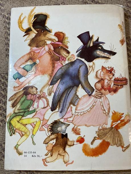 Krásna stará retro kniha svadba líšky ryšky 1984,