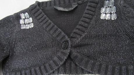 Čierne bolerko s kamienkami, 110