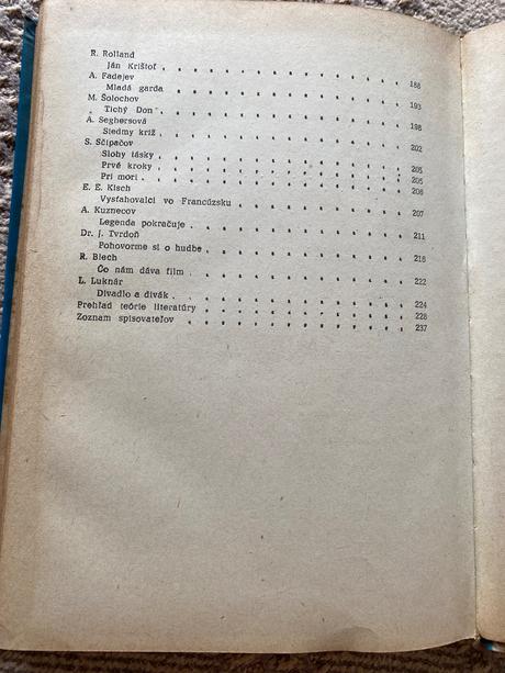 Lliterárna výchova pre odborné učilištia 1964,