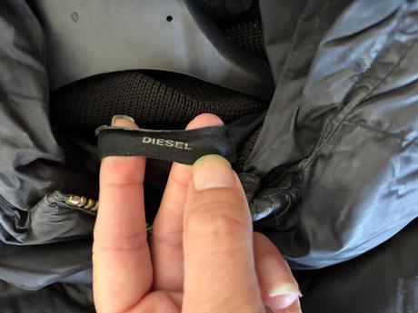 Diesel cierna paperova bunda s kapucou dlha pc 300, diesel,s