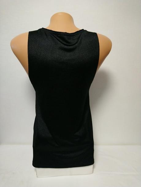 Dámsky top bez rukávov, čierny, s