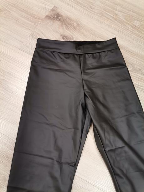 Dievčenské lesklé čierne legíny, calzedonia,98