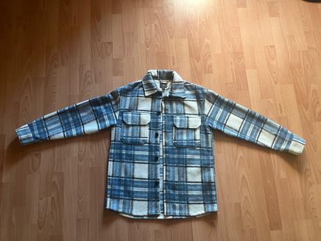 Zateplená karovana košeľa, h&m,s