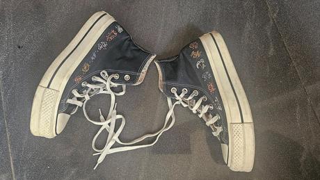 All star lift high platform trainers mystic, converse,37