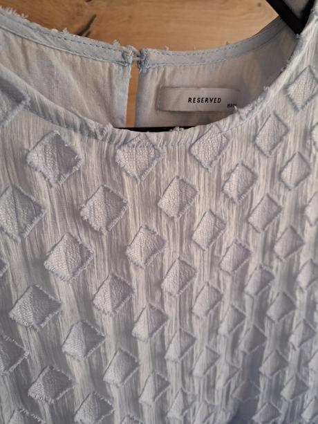 Bledo modré vzorové šaty, reserved,158