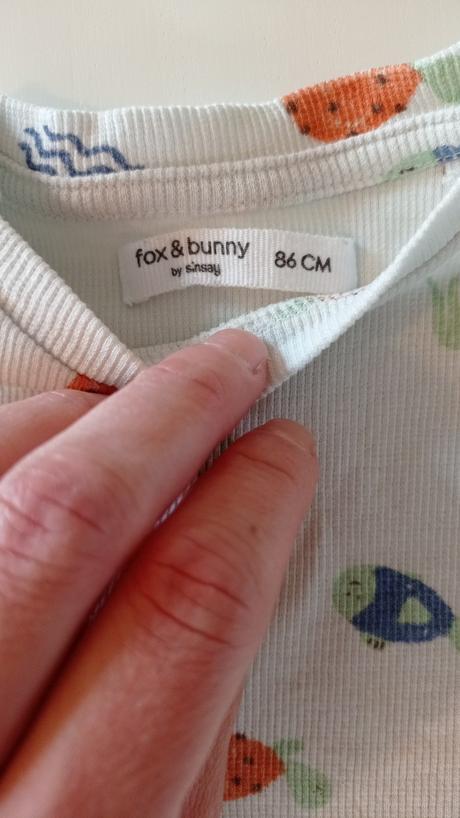 Letné tričko, rebrovane, korytnačky, rybky, sinsay,86