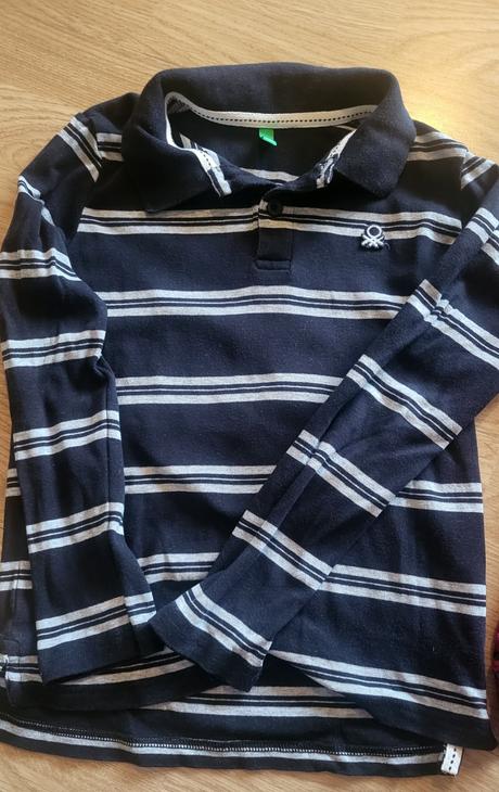 Polo tricko dlhy rukav, benetton,128