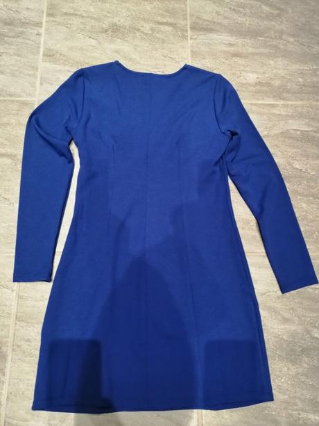 Šaty reserved kráľovská modrá vl, tvarovaný dekolt, reserved,l