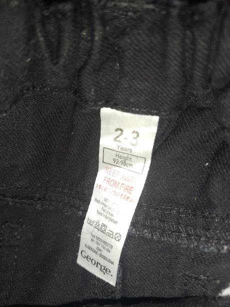 Detské čierne rifle george 92/98, george,92