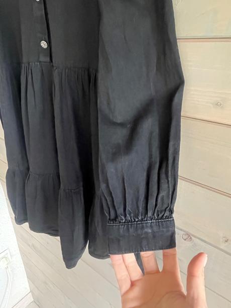 Zara denim šaty s volánmi, zara,l