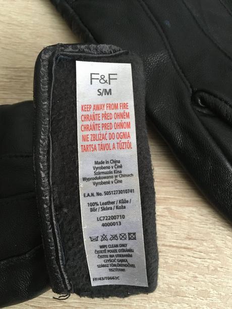 Kožené rukavice, f&f,s