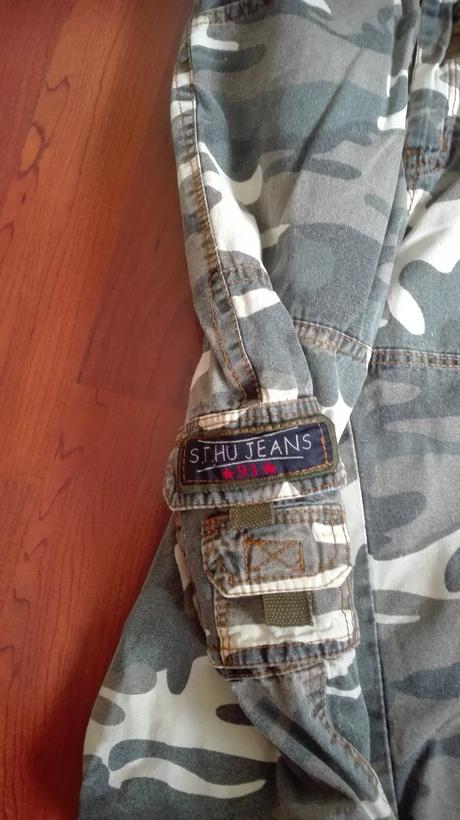 Zateplené maskacove nohavice, 98