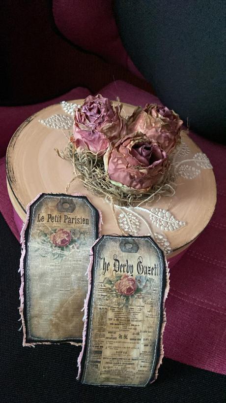 Vintage dekorácia s ružami, 