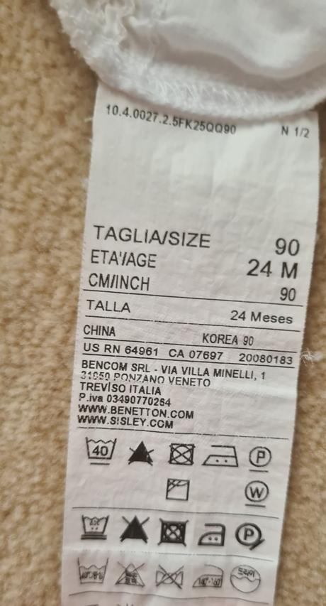Letná blúzka pre dievčatko, benetton,92