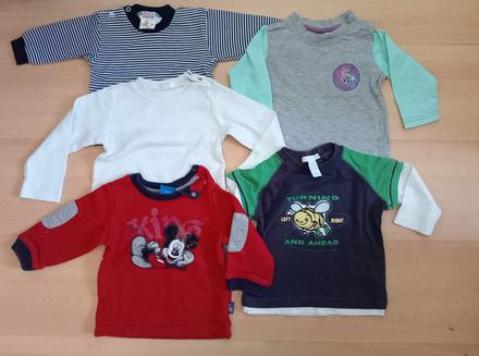 Tričká s dlhým rukávom v.68-80, 74