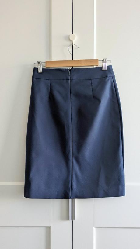 Tmavomodrá puzdrová sukňa mango, mango,s