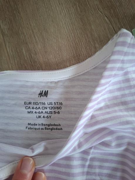 Bavlnené šaty, h&m,116