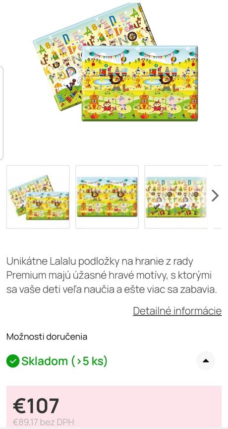 Podložka na hranie lalalu 140x140x1,2 cm,