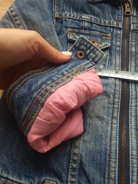 Zateplena podsita riflova bundicka, h&m,116