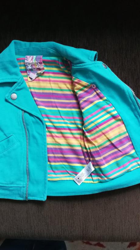 Tyrkysová bunda 5-6 r, debenhams,116