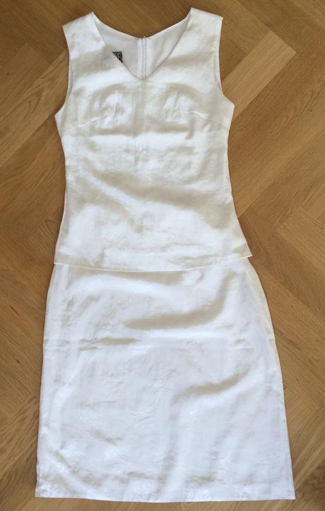 Biele 2-set sukňa + top, veľ. xs - xxs, xs