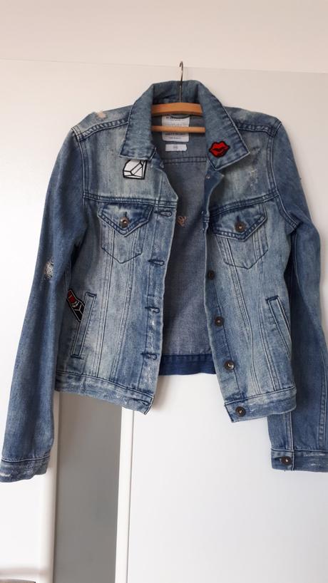 Riflová bunda cropp, veľ. xs, xs