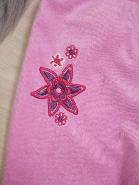 Dievčenské ružové zamatové tepláky c&a (veľk.86), c&a,86