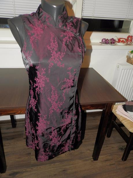 Čiernofialové činske šaty/tunika m, new look,38