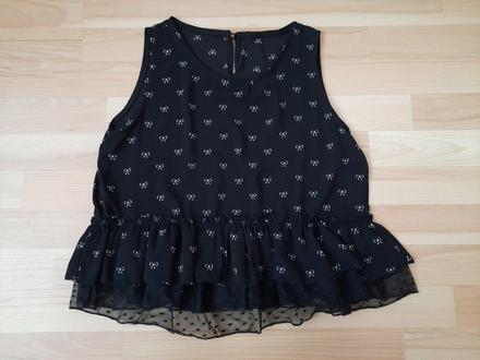 Blúzkový crop top, m