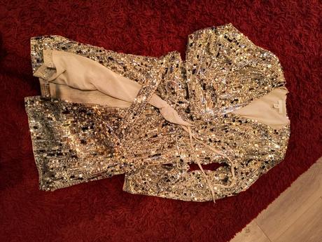 Flitrove šaty s dlhým rukávom, h&m,s